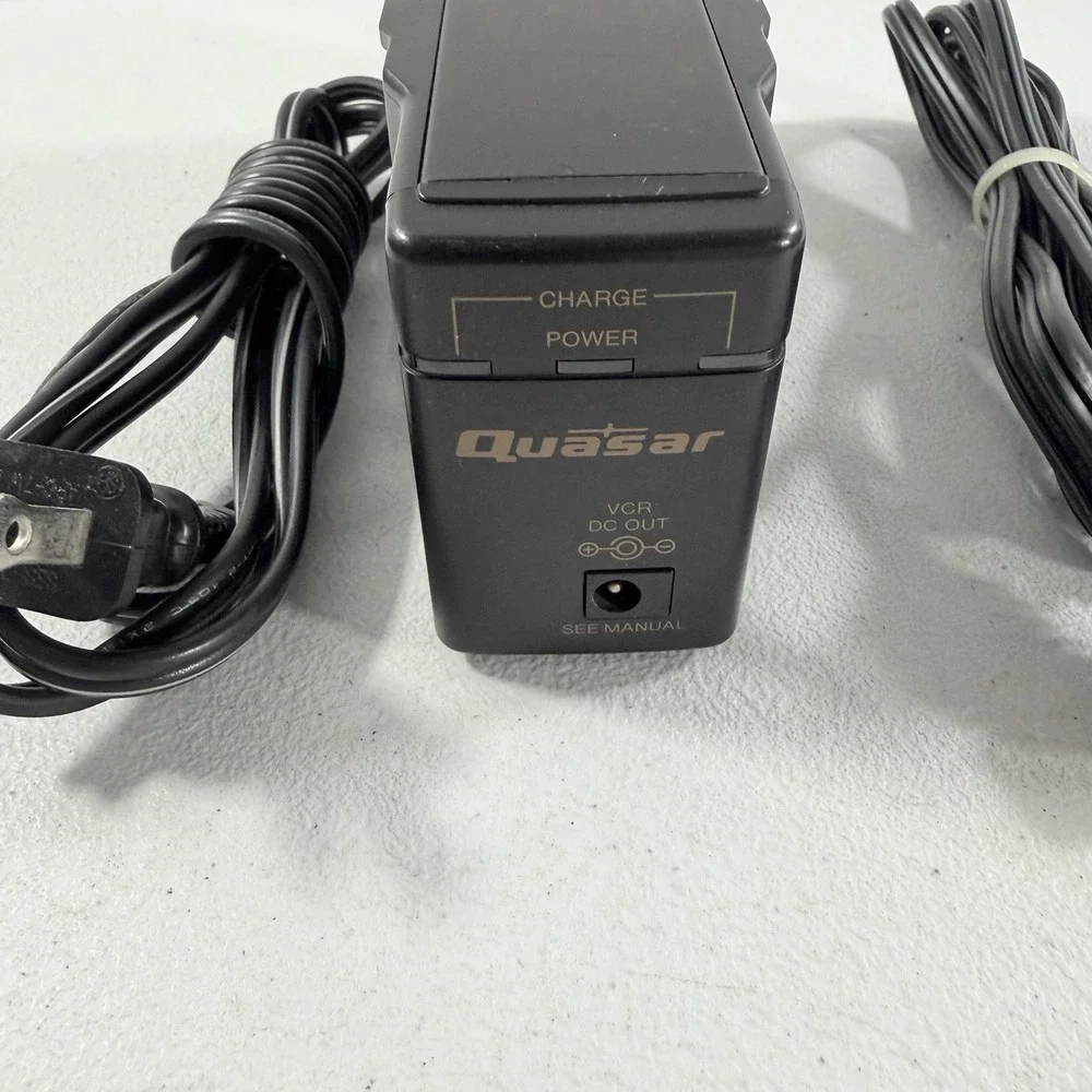 Quasar VA206 Dual Camcorder Battery Charger AC Adaptor Power Supply W/ Cable